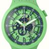 Men'S Swatch | Swatch Big Bold Fresh Squeeze Matt Green Watch