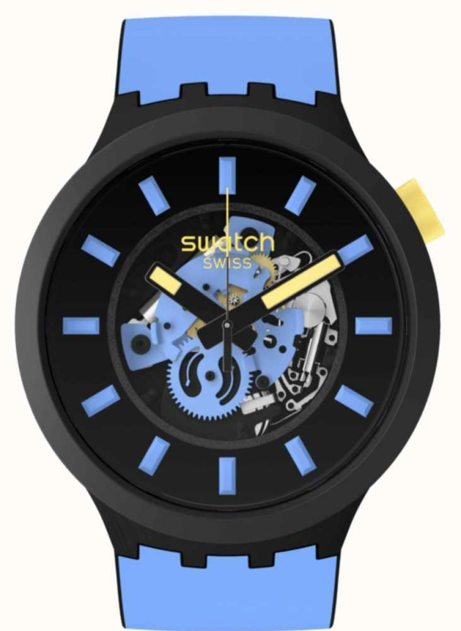 Men'S Swatch | Swatch Travel By Day Bio-Ceramic Blue