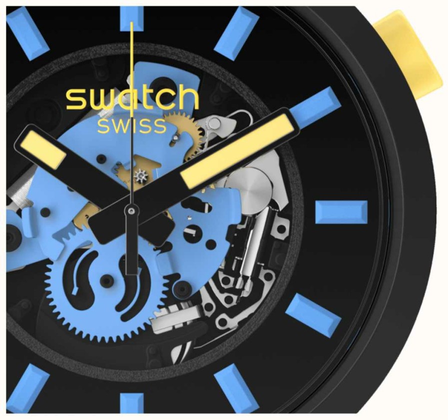 Men'S Swatch | Swatch Travel By Day Bio-Ceramic Blue