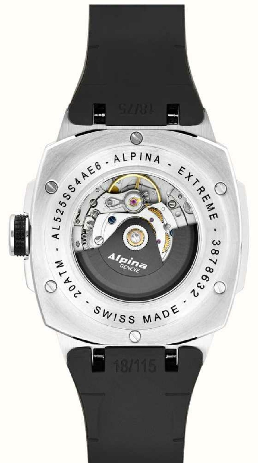 Men'S Alpina | Alpina Alpiner Extreme Automatic (41Mm) Black Dial / Black Rubber