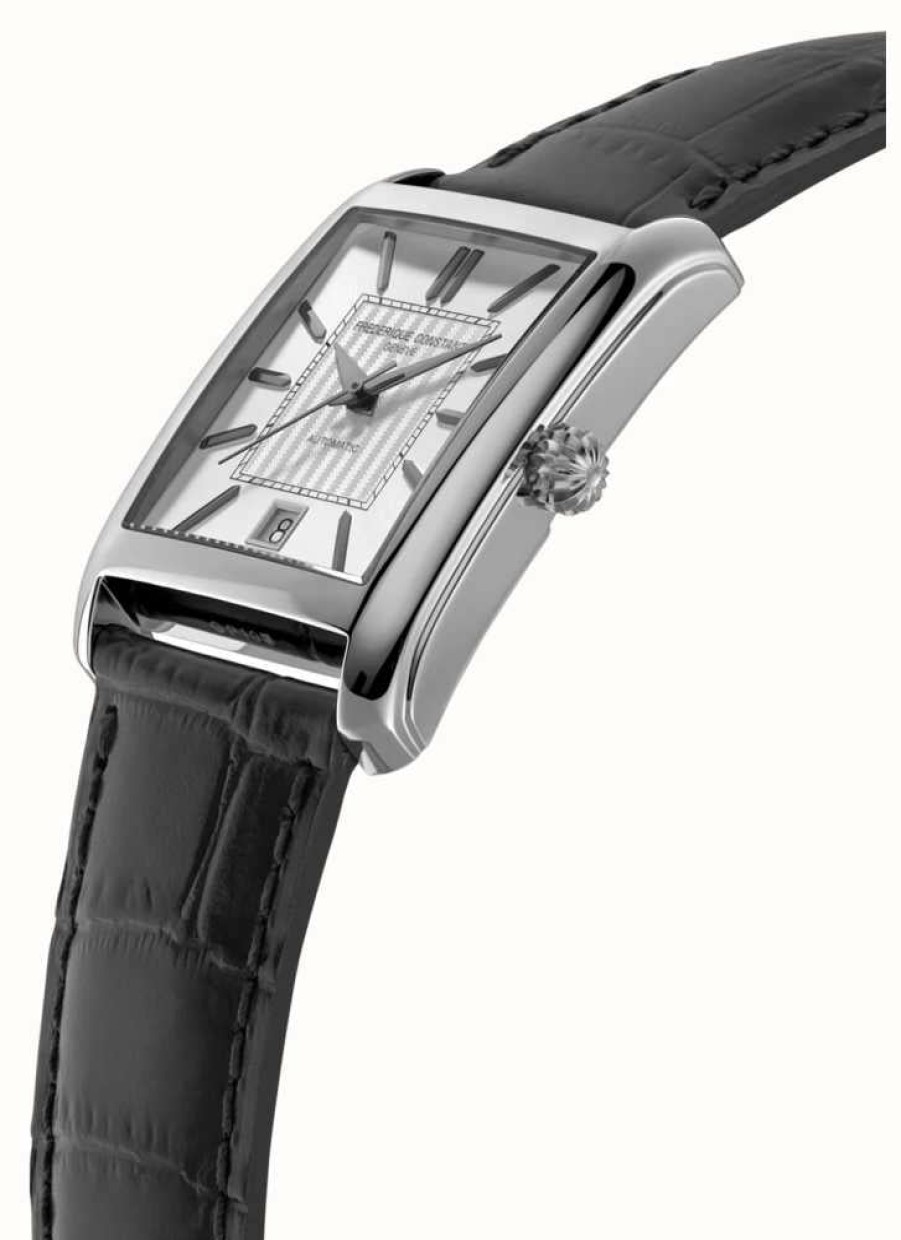 Men'S Frederique Constant | Frederique Constant Classic Carree | Automatic | Silver Dial | Black Dial