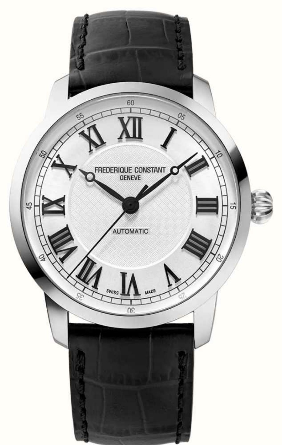 Men'S Frederique Constant | Frederique Constant Classics Premiere Limited Edition (38.5Mm) White Dial / Black Leather Strap