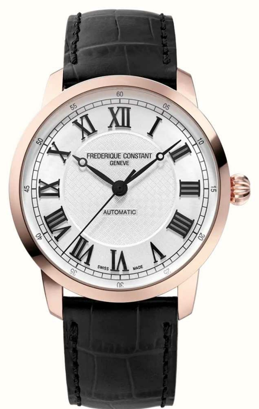 Men'S Frederique Constant | Frederique Constant Classics Premiere Limited Edition (38.5Mm) White Dial / Brown Leather Strap