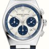 Men'S Frederique Constant | Frederique Constant Highlife Chronograph Automatic Limited Edition (1888 Pieces) White Dial / Blue Leather Strap