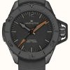 Men'S Hamilton | Hamilton Khaki Navy Frogman Automatic (46Mm) Black Dial / Black Rubber Strap