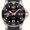 Men'S LONGINES | Longines Hydroconquest Automatic 43Mm Rose-Gold And Black Watch