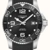 Men'S LONGINES | Longines Hydroconquest Automatic 39Mm Black Rubber Strap