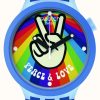 Men'S Swatch | Swatch Big Bold Bioceramic Peace Hand Love