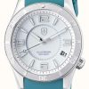 Women'S Elliot Brown | Elliot Brown Bloxworth Hali White Dial / Teal Blue Rubber