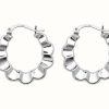 Jewelry James Moore | James Moore Th Silver Round Edge Creole Style Hoop Earrings