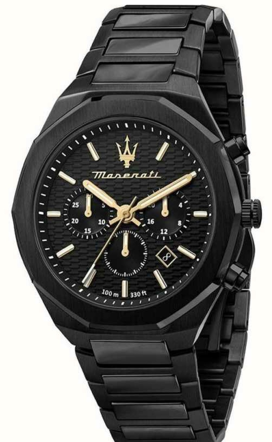 Men'S Maserati | Maserati Men'S Stile | Black Chronograph Dial | Black Stainless Steel Bracelet