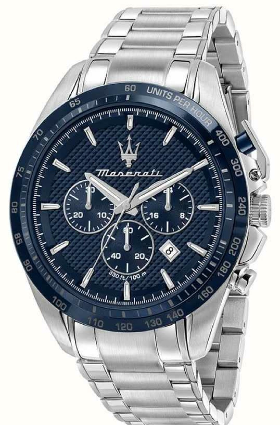 Men'S Maserati | Maserati Men'S Traguardo | Blue Chronograph Dial | Stainless Steel Bracelet