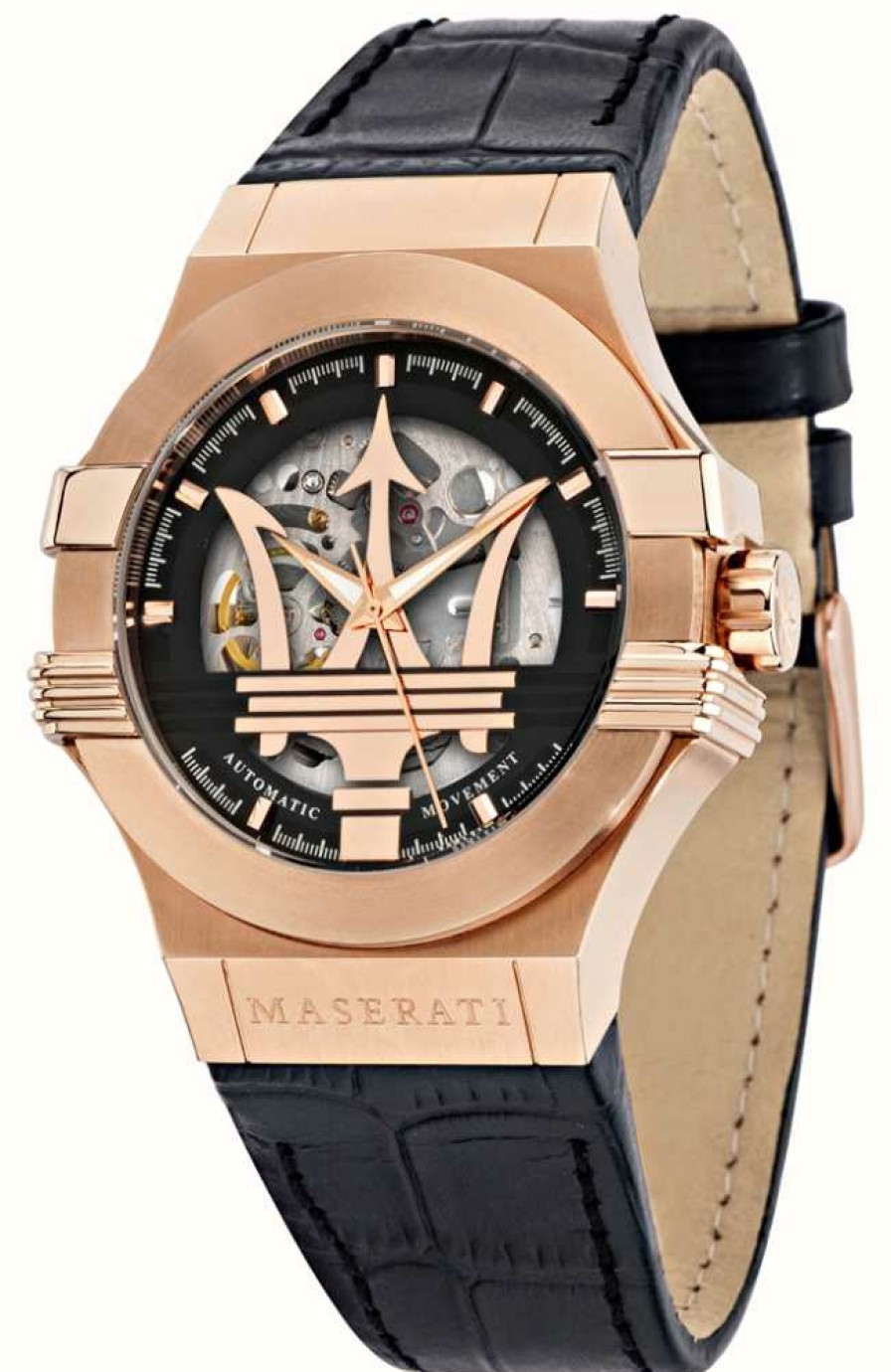 Jewelry Maserati | Maserati Potenza | Automatic | Black Leather Strap