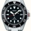 Men'S Seiko | Seiko Men'S Prospex 42.8Mm Solar Sapphire | Black Dial | Stainless Steel Bracelet