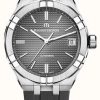 Men'S Maurice Lacroix | Maurice Lacroix Aikon Automatic (39Mm) Grey Clous De Paris Dial / Grey Rubber