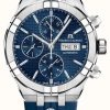 Men'S Maurice Lacroix | Maurice Lacroix Aikon Automatic Chronograph Day/Date (44Mm) Blue Dial / Blue Rubber