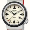 Men'S Muhle Glashutte | Muhle Glashutte S.A.R. Rescue-Timer Lumen Red Rubber Band Cream Dial