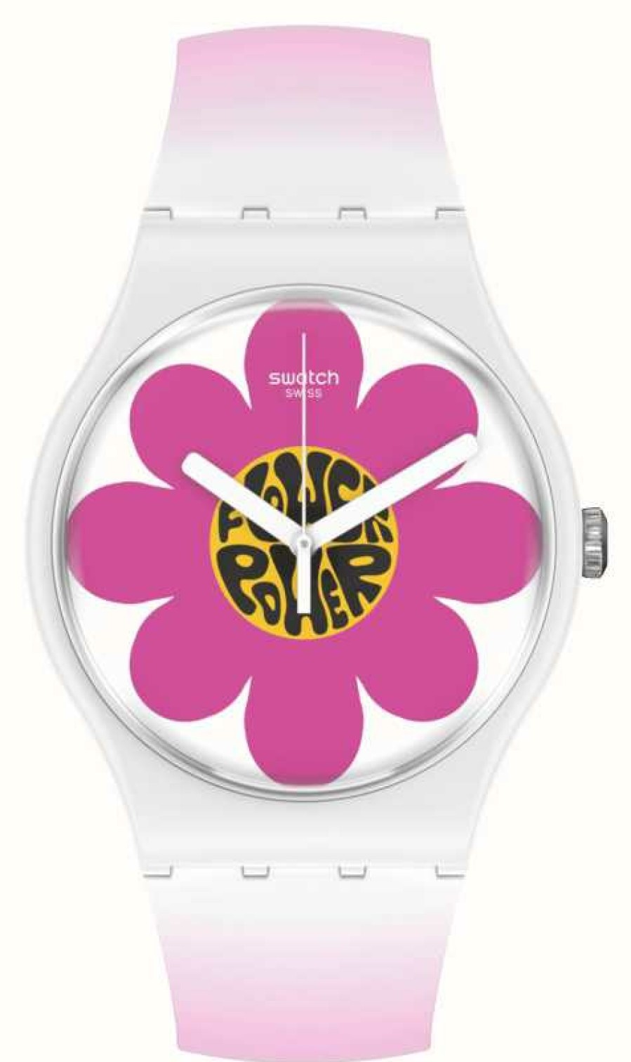 Men'S Swatch | Swatch Bioceramic Flower Power Flower Hour Watch