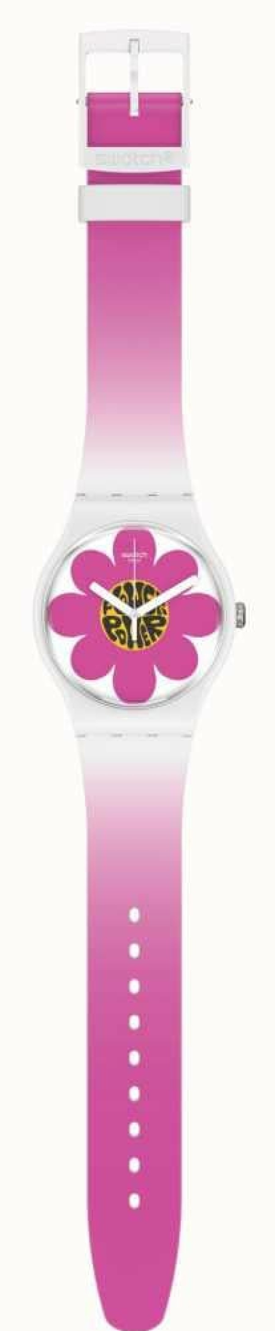 Men'S Swatch | Swatch Bioceramic Flower Power Flower Hour Watch