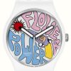 Men'S Swatch | Swatch Bioceramic Flower Power Power Of Peace Watch