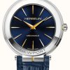 Men'S Herbelin | Herbelin Newport Slim Mechanical (42Mm) Blue Dial / Blue Leather