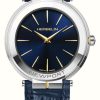 Men'S Herbelin | Herbelin Newport Slim (40Mm) Blue Dial / Blue Leather Strap