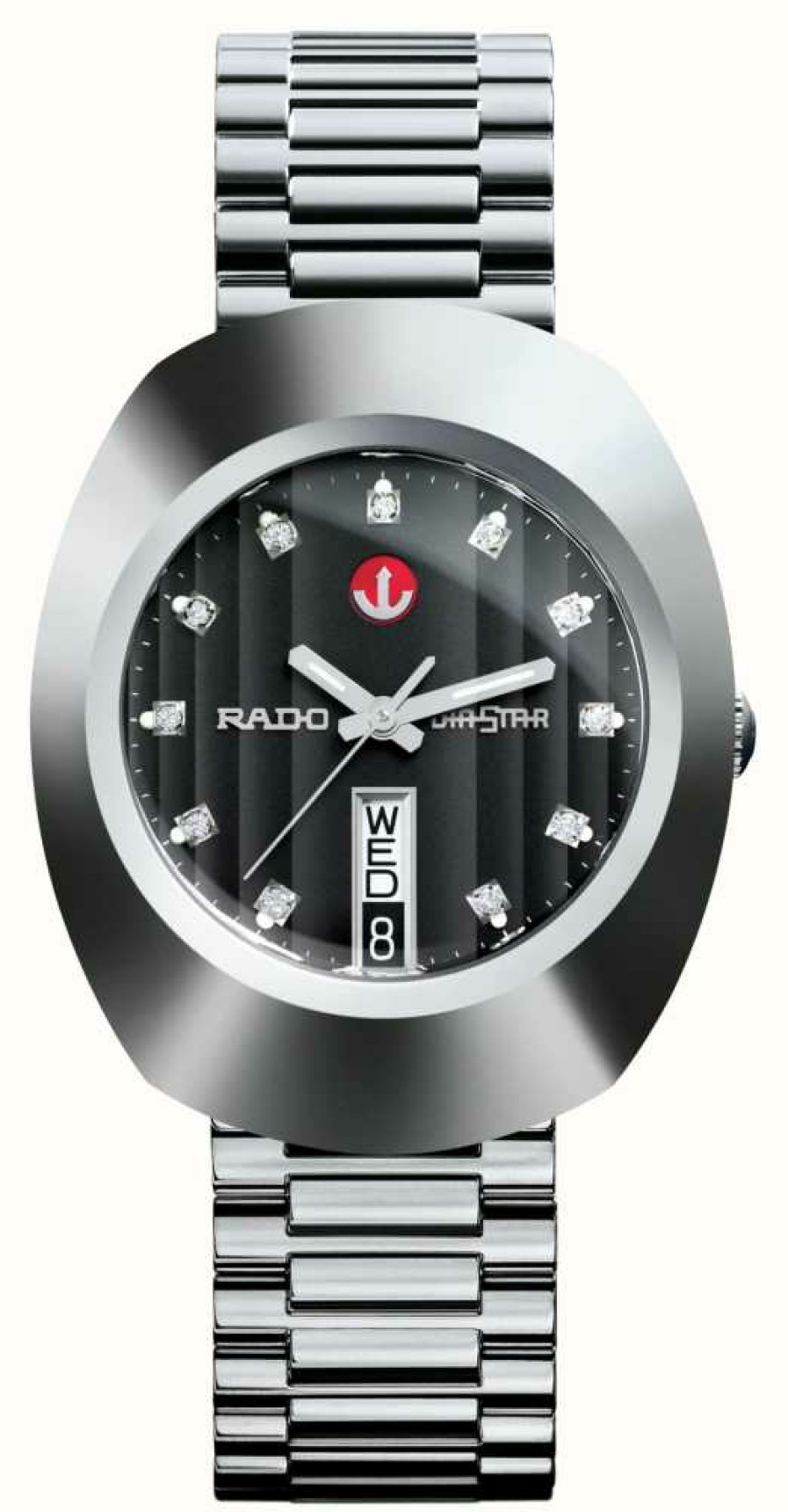 Men'S RADO | Rado Diastar 'The Original Automatic' (35Mm) Black Dial / Hardmetal