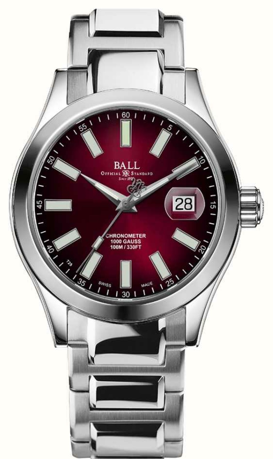 Men'S Ball Watch Company | Ball Watch Company Engineer Iii Marvelight Chronometer (40Mm) Automatic Burgundy Red