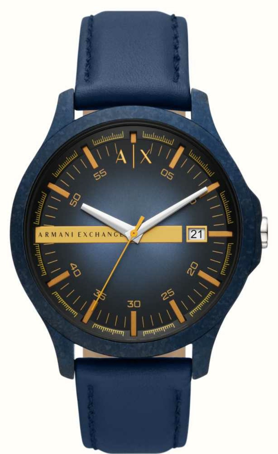 Men'S Armani Exchange | Armani Exchange Blue Dial | Blue Leather Strap