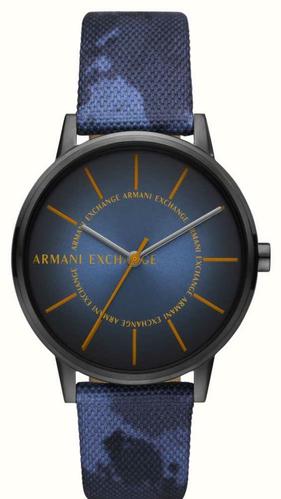 Men'S Armani Exchange | Armani Exchange Blue Dial | Blue Camouflage Strap