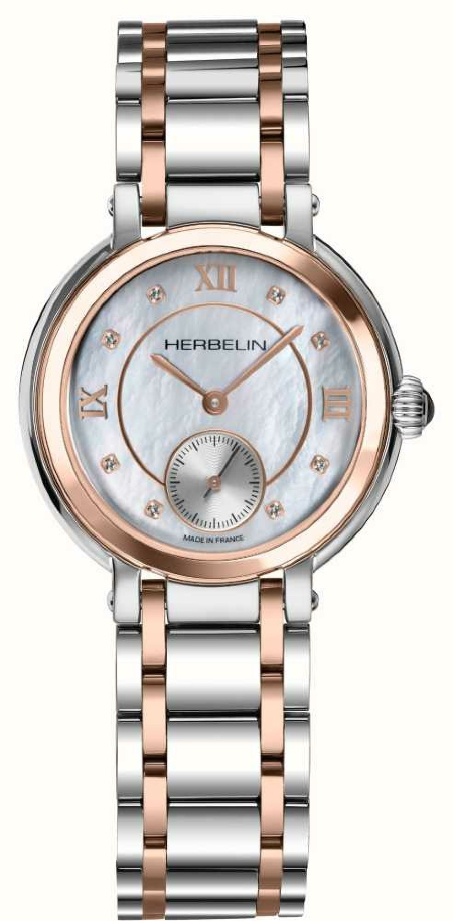 Women'S Herbelin | Herbelin Galet Women'S Rose-Gold Two-Tone Watch