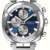 Men'S Herbelin | Herbelin Newport Heritage Chronograph (42Mm) Blue Dial / Stainless Steel Mesh