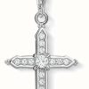 Jewelry Thomas Sabo Jewellery | Thomas Sabo Sterling Silver | Stone Set | Cross | Charm