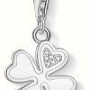 Jewelry Thomas Sabo Jewellery | Thomas Sabo Sterling Silver | Stone Set | Clover Leaf Heart | Charm