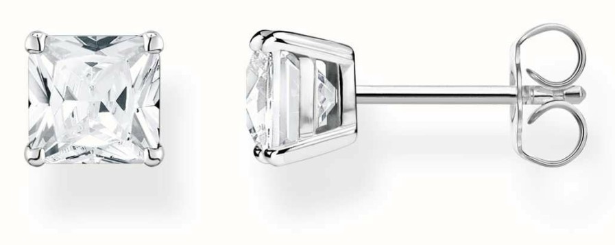 Jewelry Thomas Sabo Jewellery | Thomas Sabo Stirling Silver | White Crystal Set | Stud Earrings