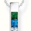 Jewelry Thomas Sabo Jewellery | Thomas Sabo Rainbow Heritage | Sterling Silver | Rainbow Crystal | Bar Pendant Necklace