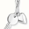 Jewelry Thomas Sabo Jewellery | Thomas Sabo Sterling Silver | Key & Heart | Charm