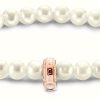 Jewelry Thomas Sabo Jewellery | Thomas Sabo Charm Bracelet | Freshwater Pearls | Rose Gold Plated | 19Cm