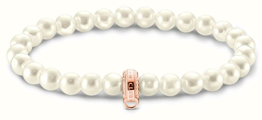 Jewelry Thomas Sabo Jewellery | Thomas Sabo Charm Bracelet | Freshwater Pearls | Rose Gold Plated | 19Cm