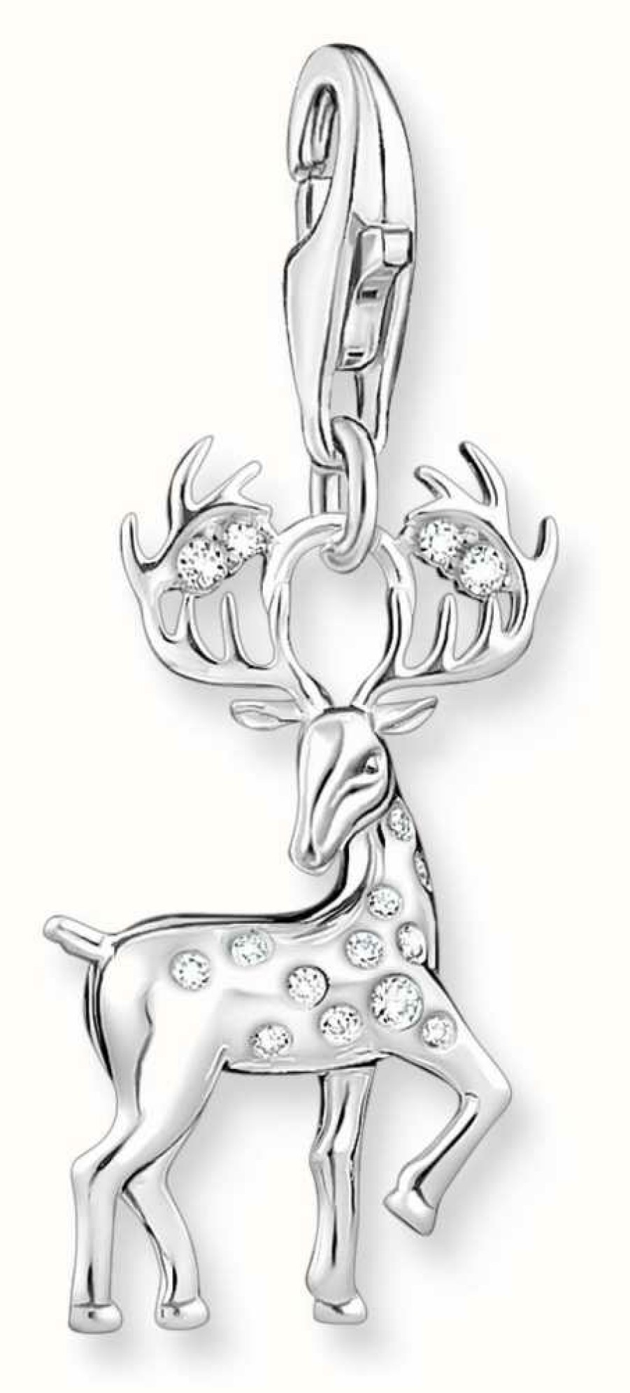 Jewelry Thomas Sabo Jewellery | Thomas Sabo Deer Charm | Sterling Silver | Crystal Set