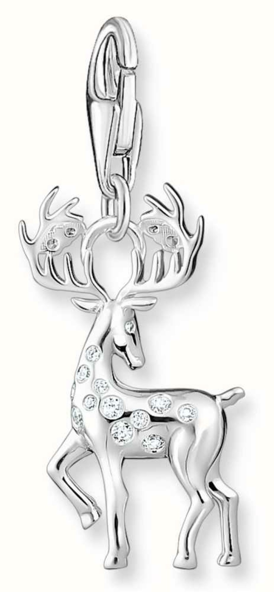 Jewelry Thomas Sabo Jewellery | Thomas Sabo Deer Charm | Sterling Silver | Crystal Set