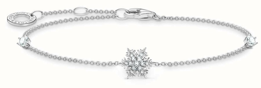 Jewelry Thomas Sabo Jewellery | Thomas Sabo Polar World Snowflake Bracelet | Sterling Silver | Crystal Set