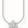 Jewelry Thomas Sabo Jewellery | Thomas Sabo Snowflake Drop Necklace | Sterling Silver | Crystal Set