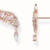 Jewelry Thomas Sabo Jewellery | Thomas Sabo Rising Phoenix Stud Earrings | Rose Gold Plated | Crystal Set