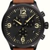 Men'S Tissot | Tissot T-Sport Chrono Xl Quartz Brown Leather