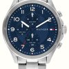 Men'S Tommy Hilfiger | Tommy Hilfiger Men'S Axel | Blue Chronograph Dial | Stainless Steel Bracelet