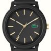 Men'S Lacoste | Lacoste 12.12 | Black Dial | Black Resin Strap