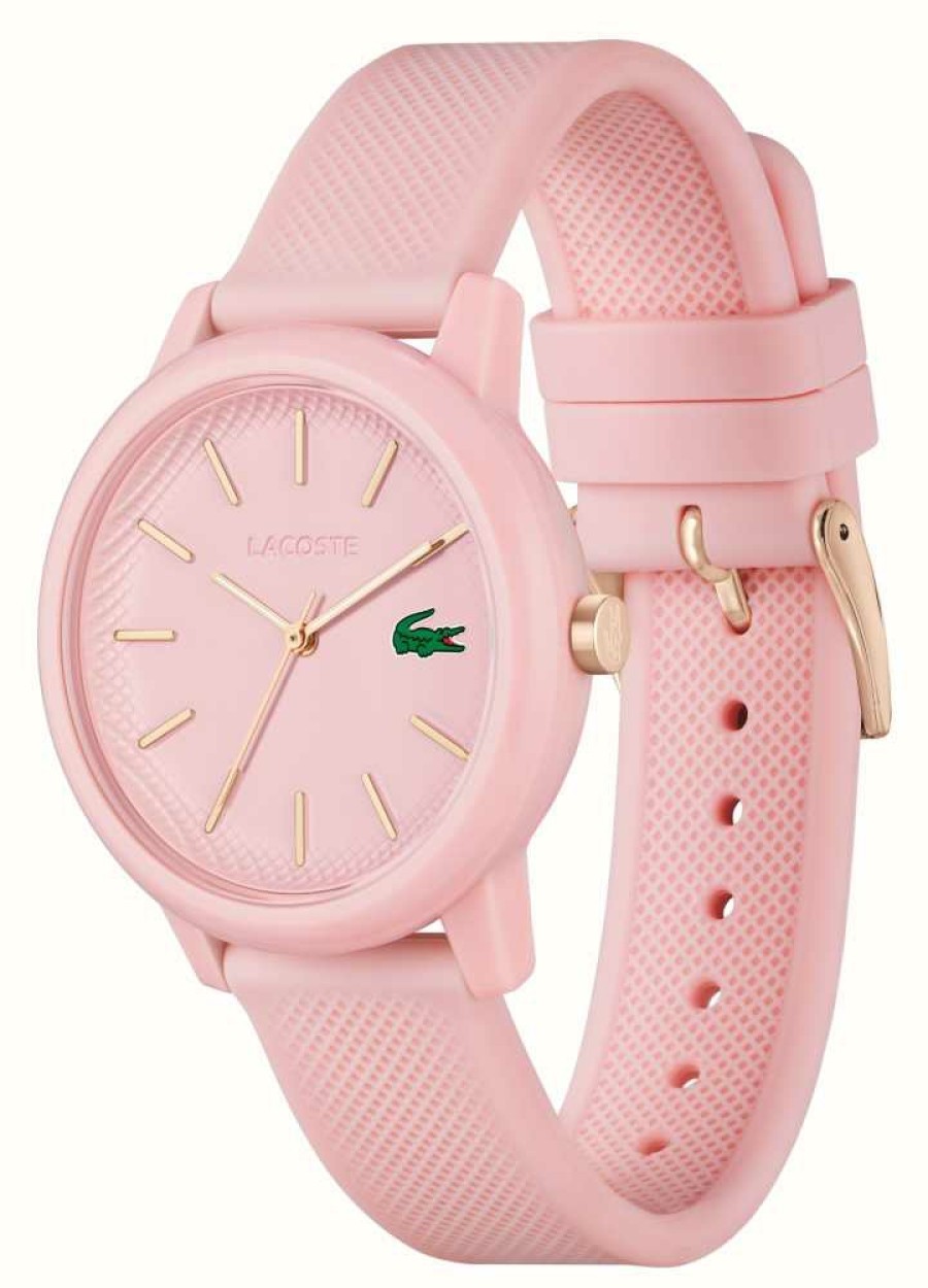 Men'S Lacoste | Lacoste 12.12 | Pink Dial | Pink Resin Strap Watch