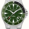 Men'S Hamilton | Hamilton Khaki Navy Scuba Automatic (40Mm) Green Dial / Stainless Steel Bracelet