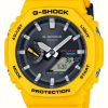 Men'S Casio | Casio Men'S Bluetooth G-Shock Yellow Solar Power Watch With Resin Strap